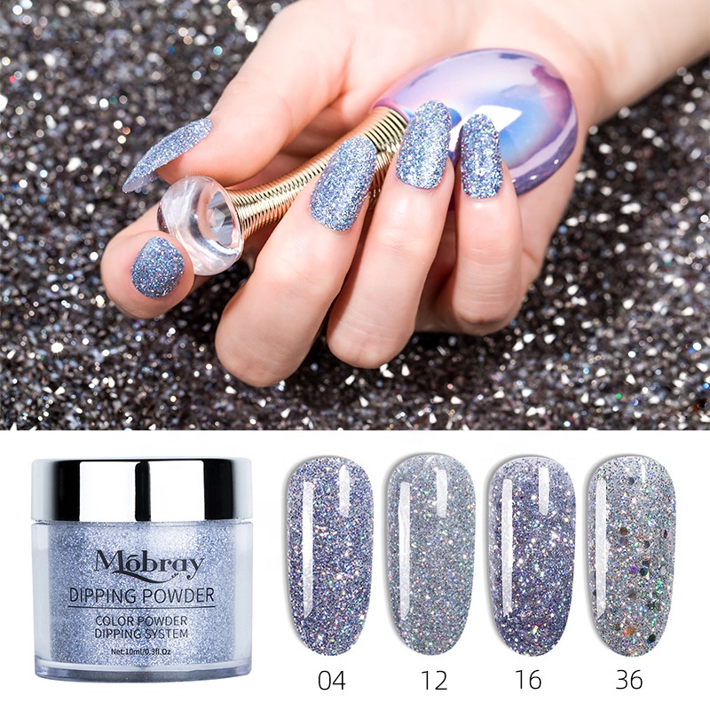 Colorful nail powder with glitter acrylic polymer powder 10g for ...