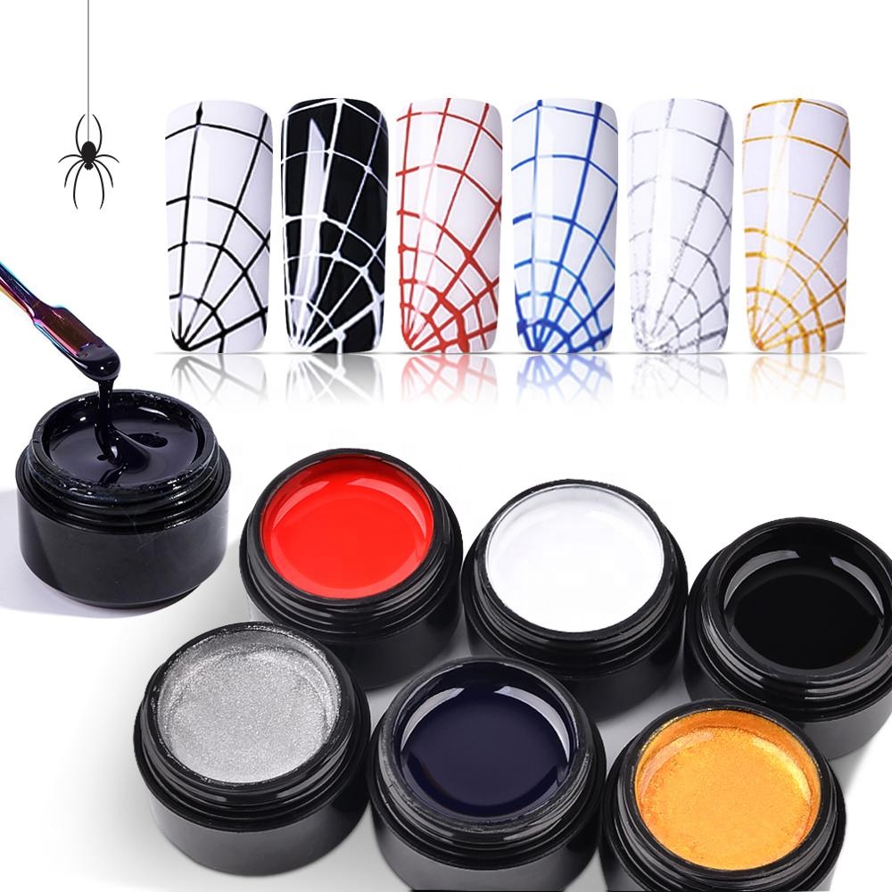 Easy Painting Spider Gel Polish 6 Colors Nail Art Design Salon Beauty