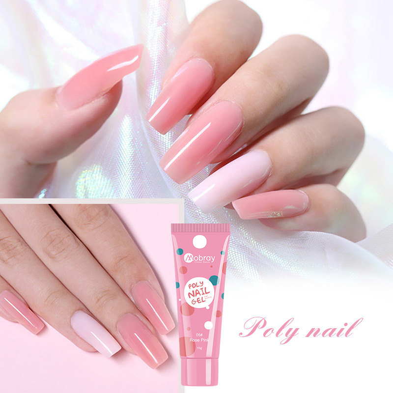 2020 new Poly Nail Gel Kit 15ML Extension Nude Nail polish, Builder gel