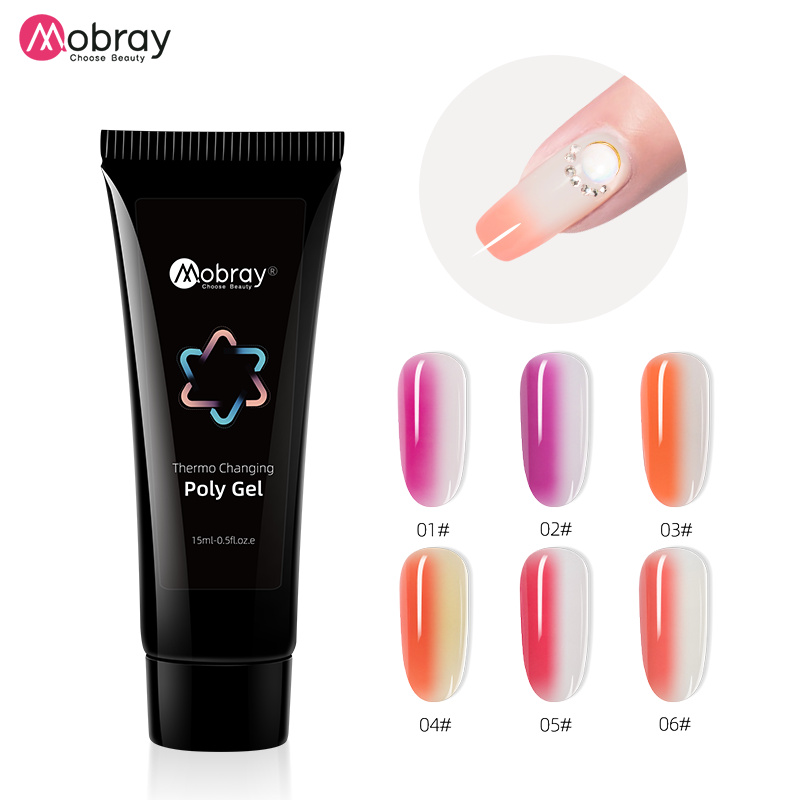 Mobray New Wholesale Temperature Change Crystal Poly Gel Private Label Free Sample